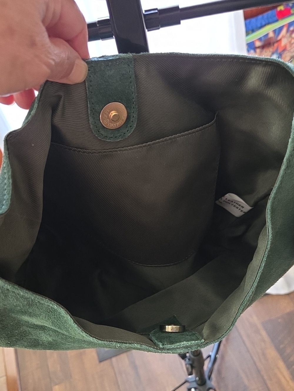 Haute Hippie Dark Green Suede Hobo Bag with Fringe NWT - Picture 15 of 17